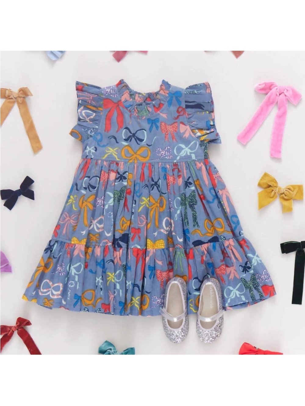 Pink Chicken Jennifer dress in bows on bows, 5